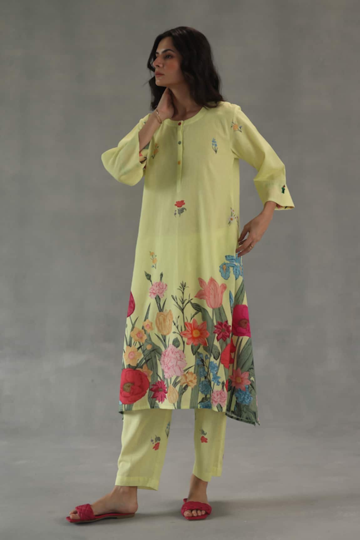 Roza Wildflower Printed Kurta & Pant Set 