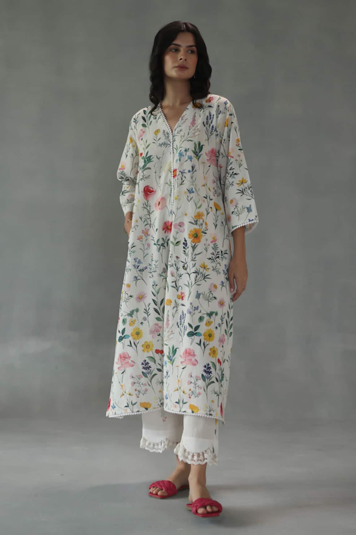 Roza Wishflower Print Kurta & Pant Set 