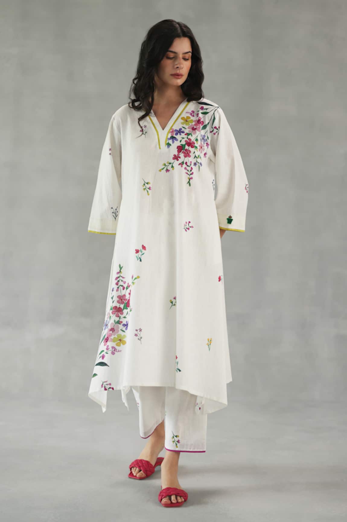 Roza Viola Printed Kurta & Pant Set 