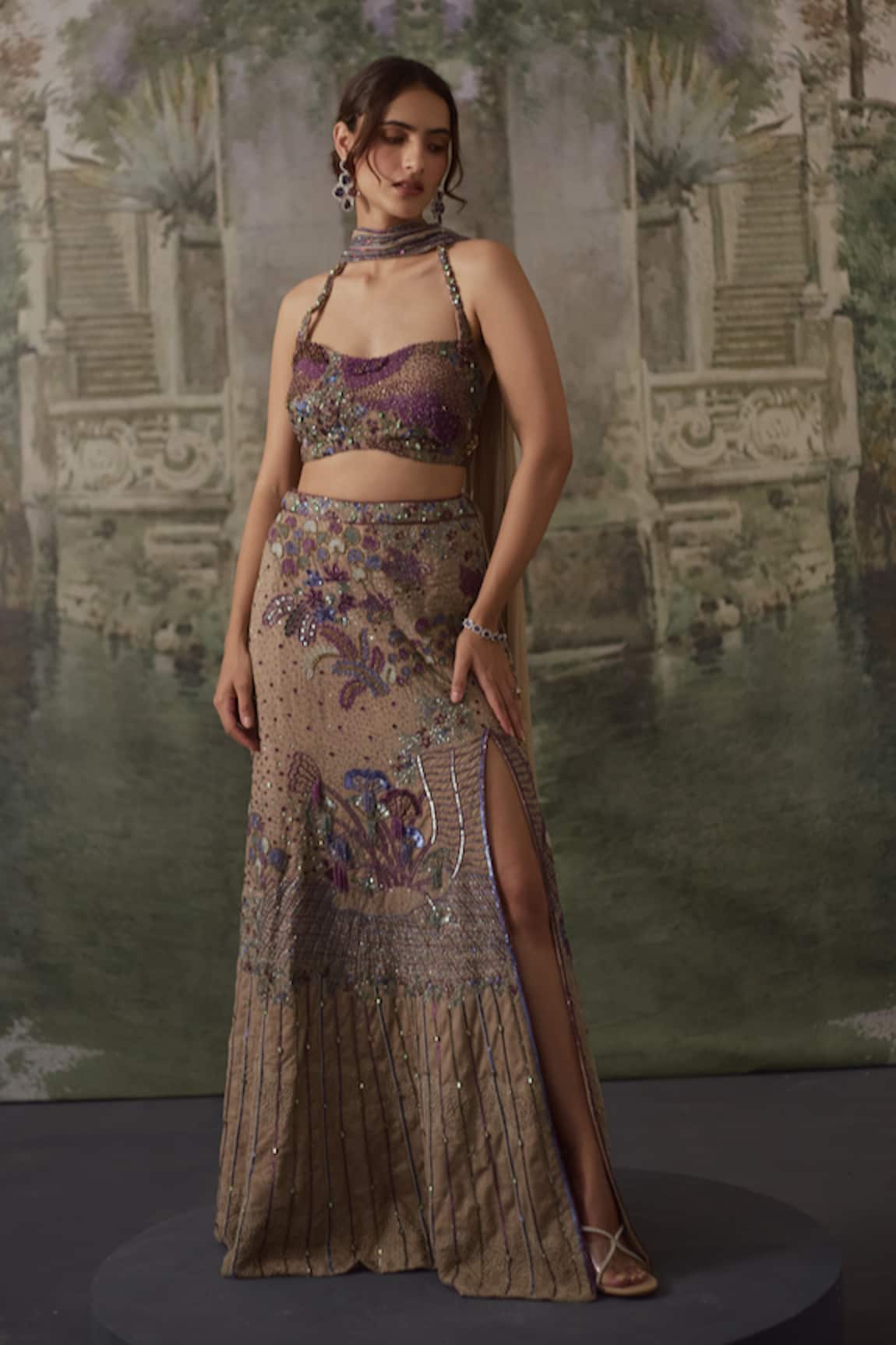 Falsa Hand Embroidered Lehenga Set 