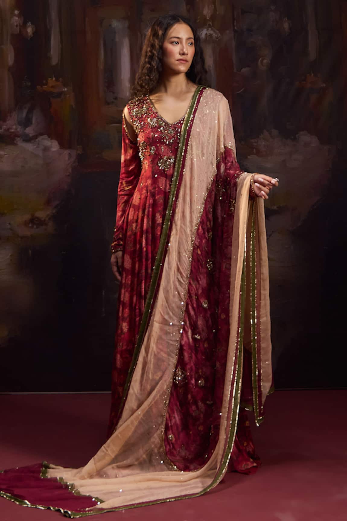 Falsa Printed Anarkali & Dupatta Set 