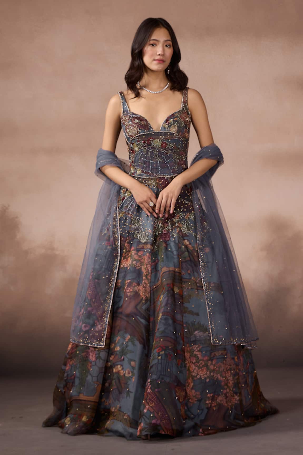 Falsa Printed Anarkali & Dupatta Set 