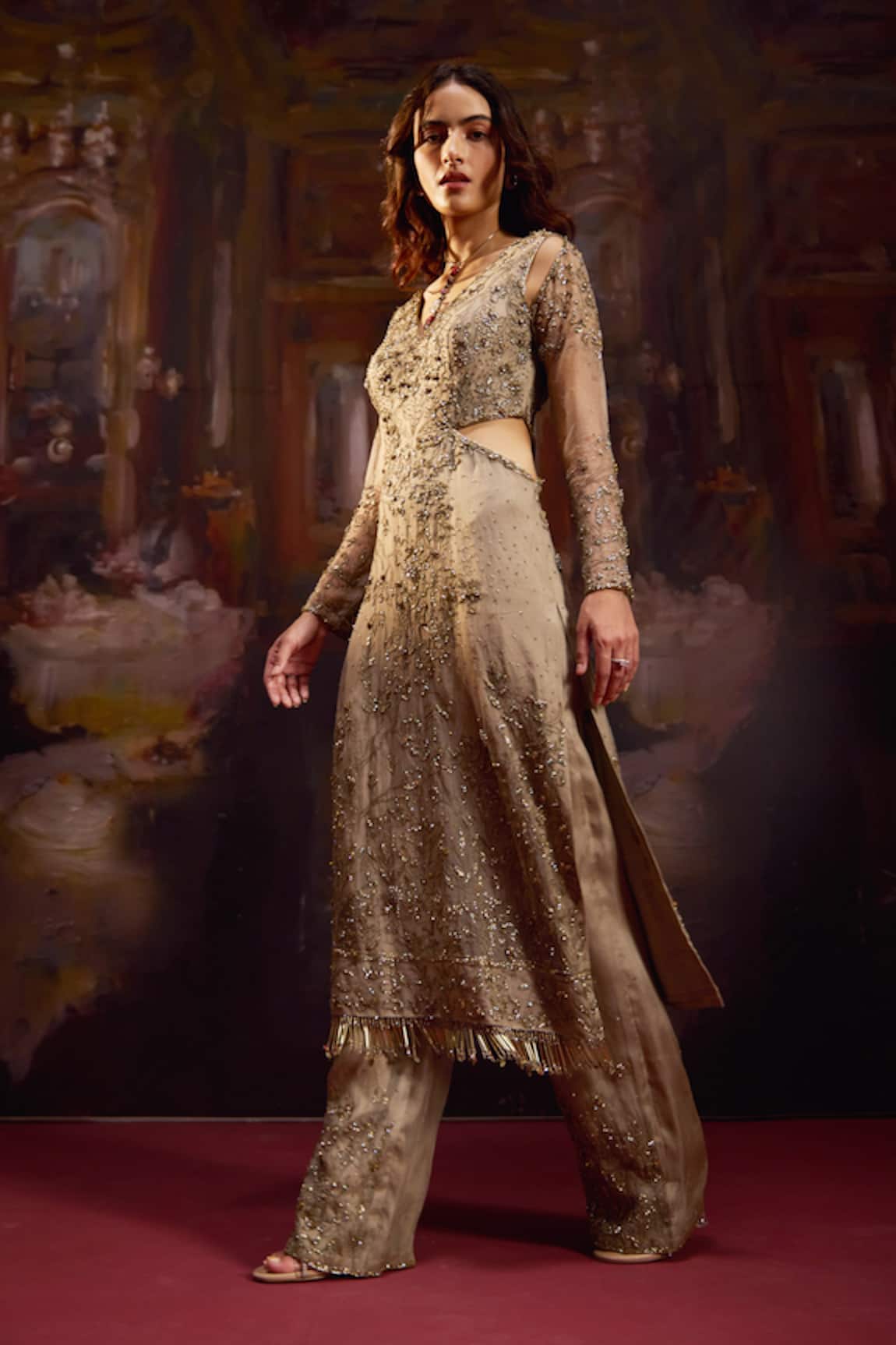 Falsa Embroidered Tunic With Pant 