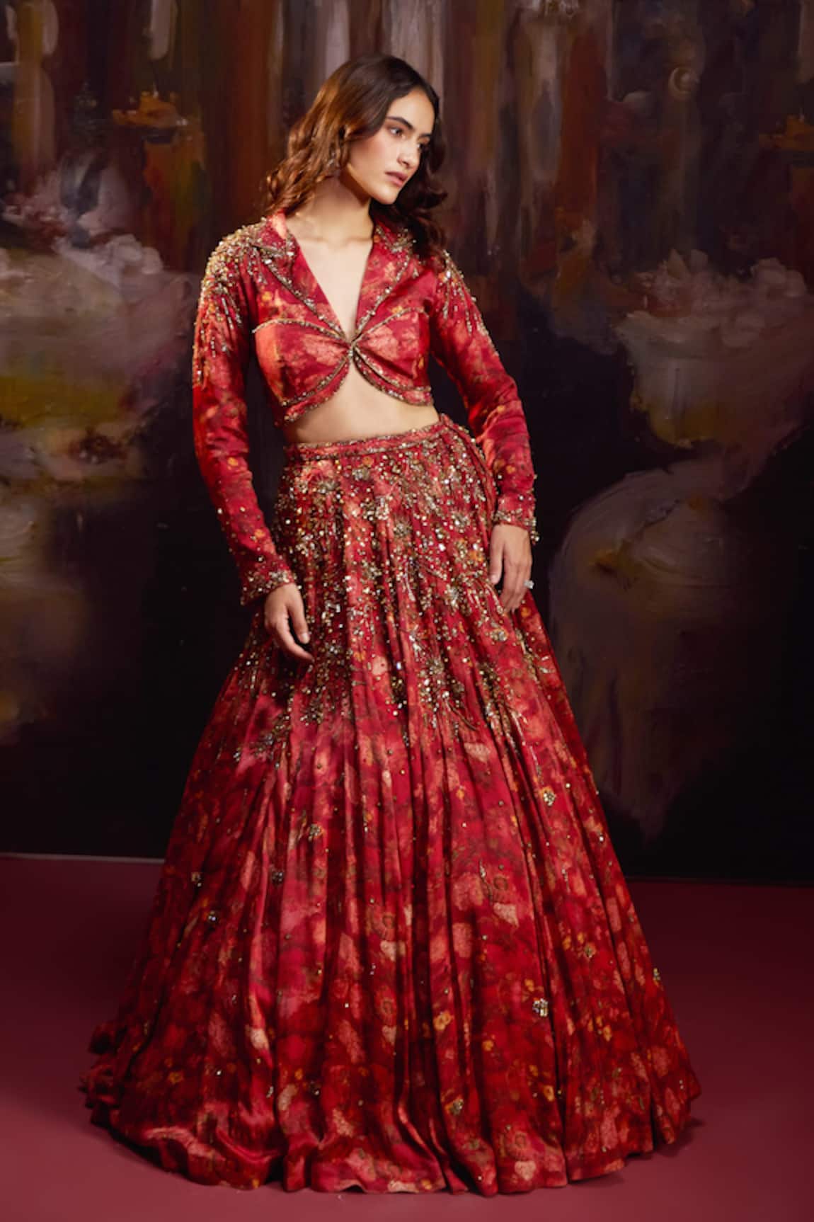 Falsa Hand Embroidered Lehenga With Blouse 