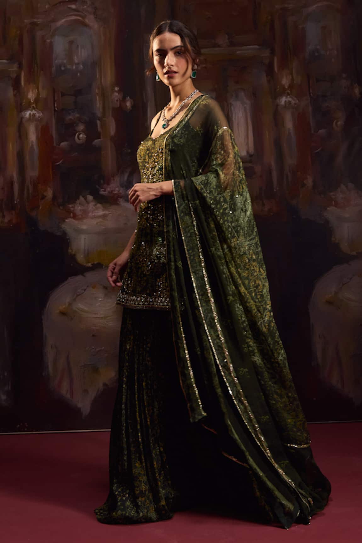 Falsa Embroidered Sharara Set 