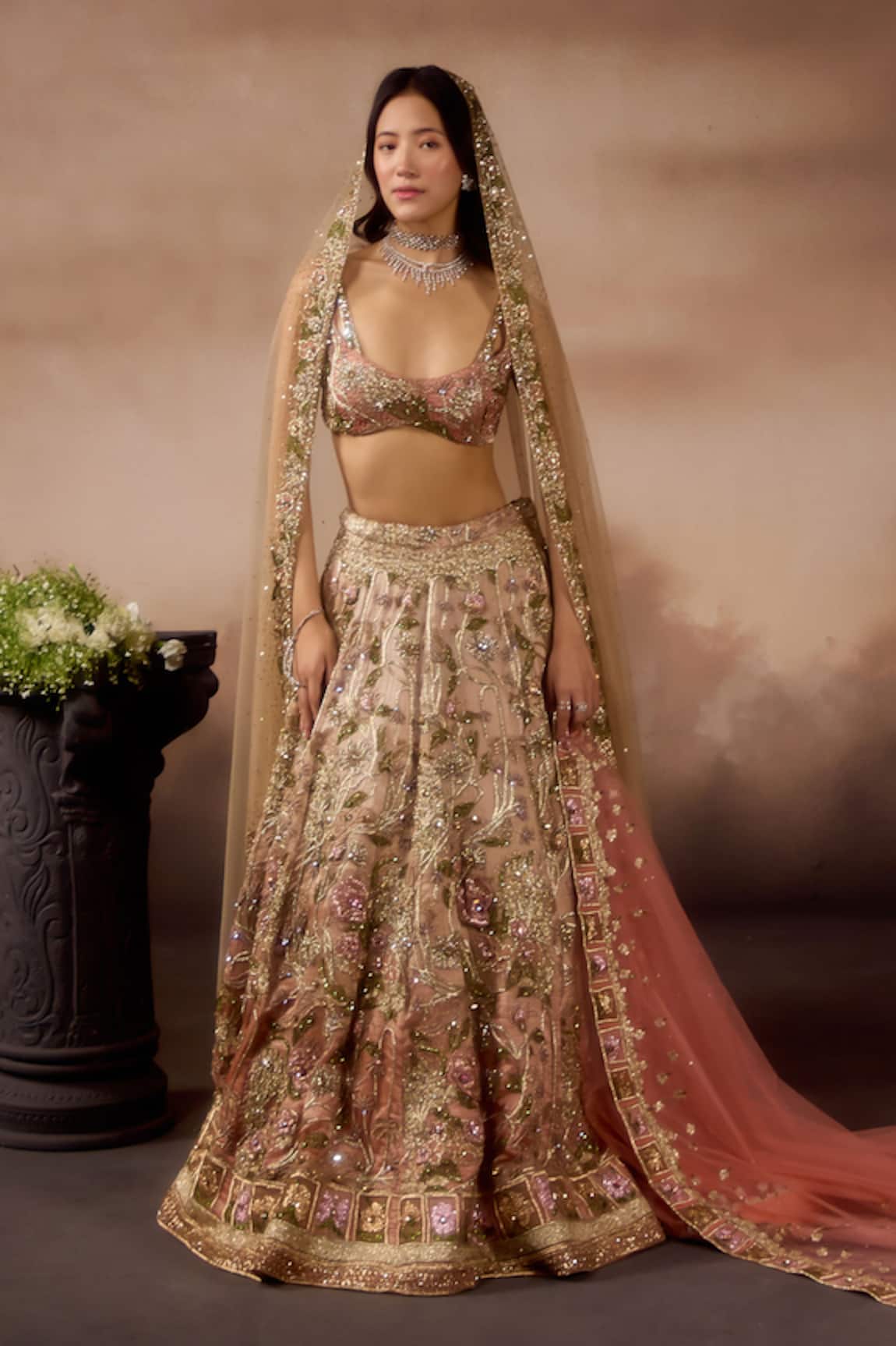 Falsa Hand Embroidered Lehenga Set 
