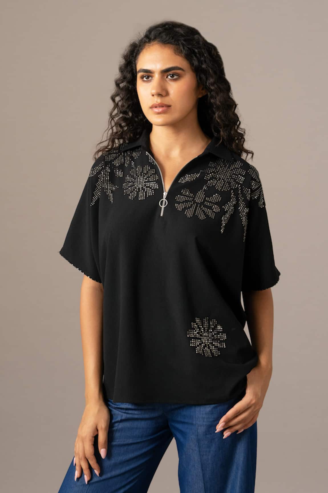 Namrata Joshipura Grace Backtie Zipper Top 