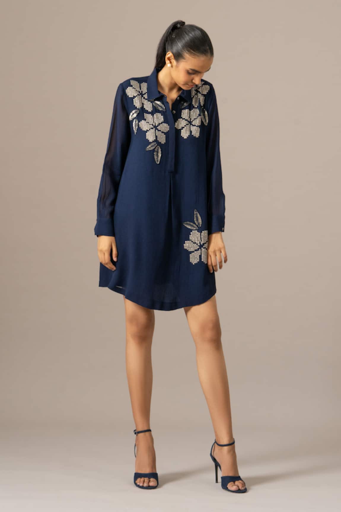 Namrata Joshipura Moonflower Front Pleat Dress 