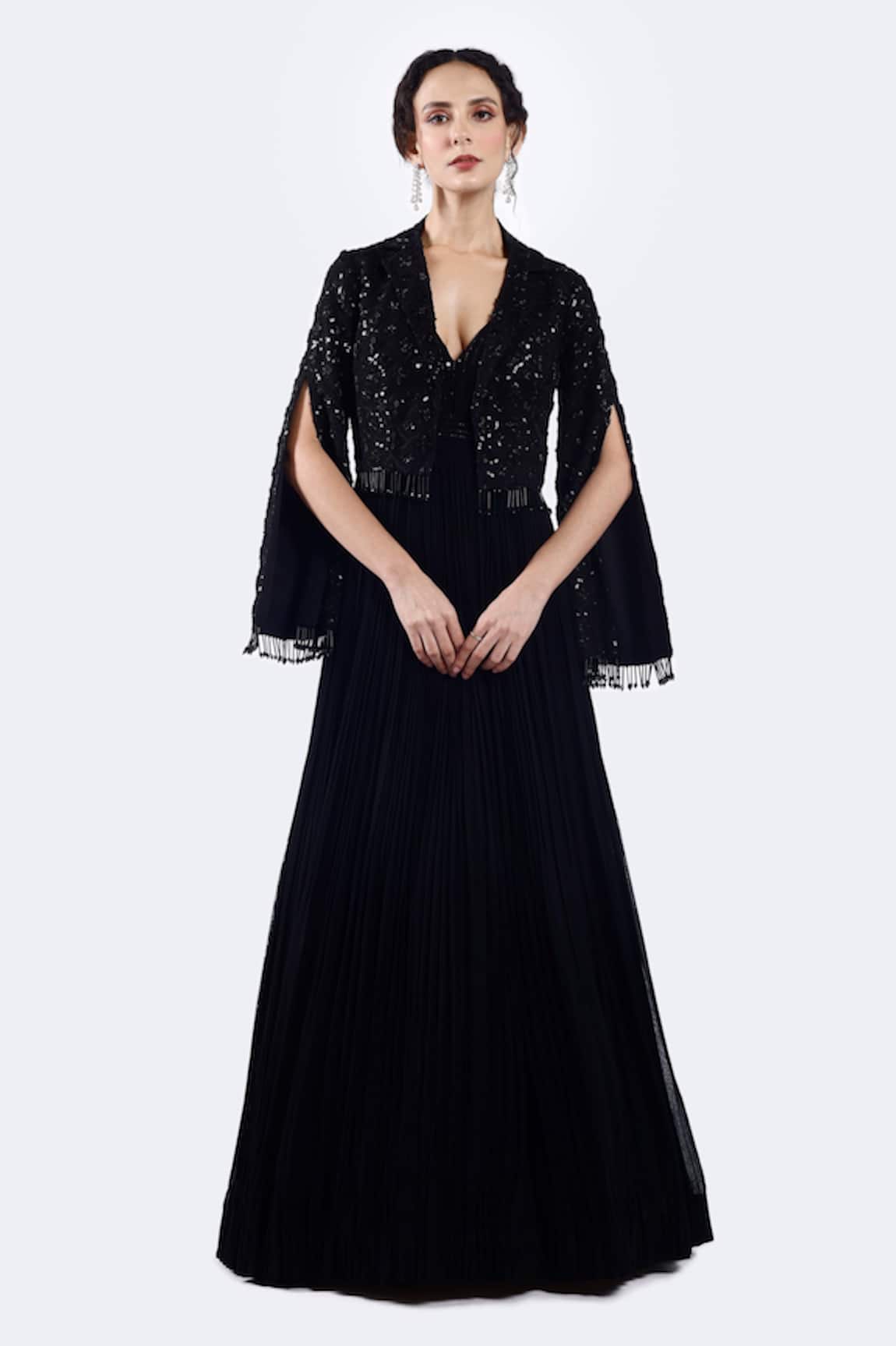 Onaya Embellished Gown & Jacket Set 