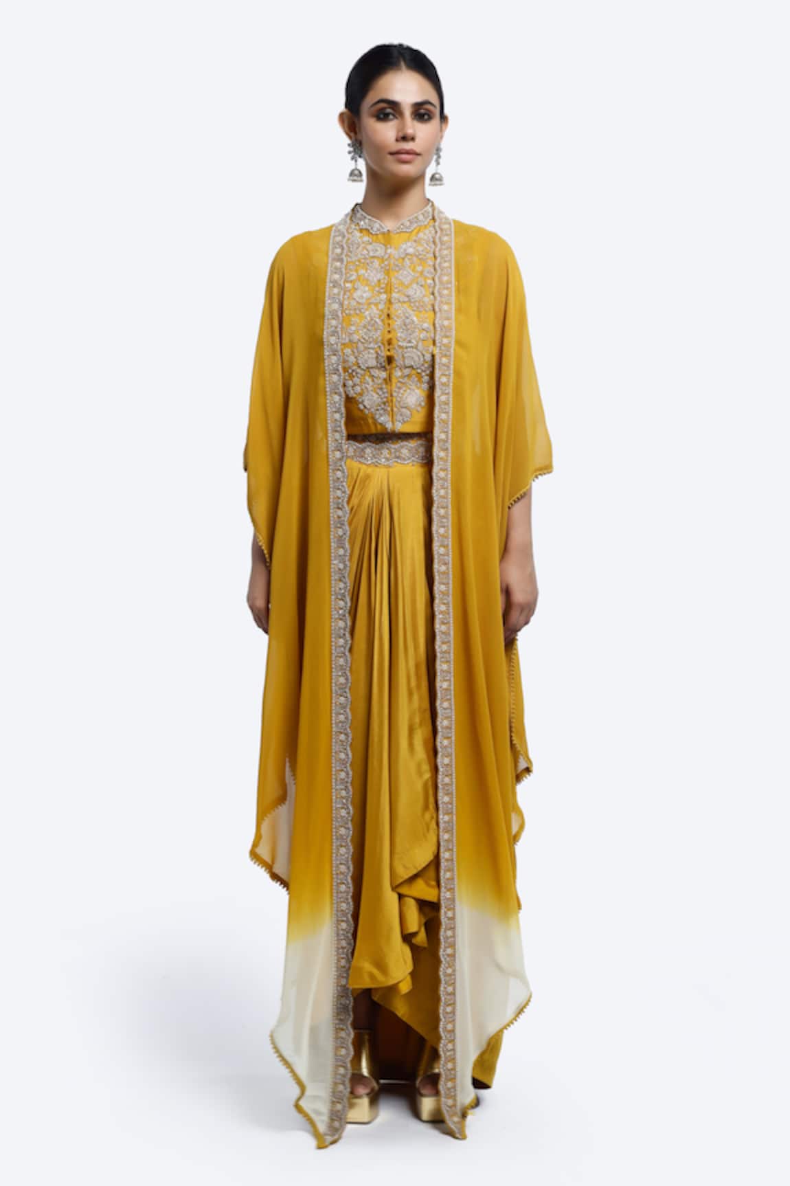 Onaya Ombre Cape & Skirt Set 