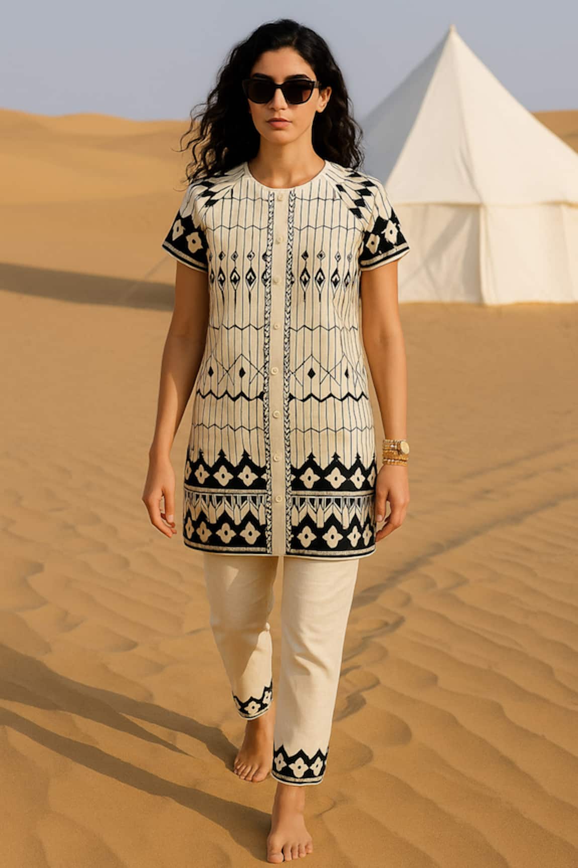 Samatvam By Anjali Bhaskar Safar Embroidered Kurta With Pant 