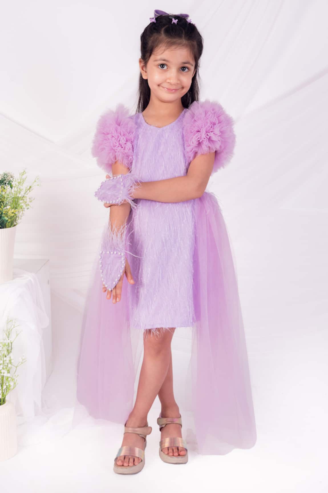 Toplove Lavender Flutter Side Trail Dress 