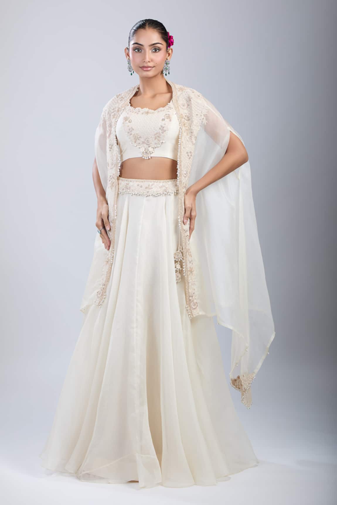 Prisho Resham Embroidered Skirt Set 