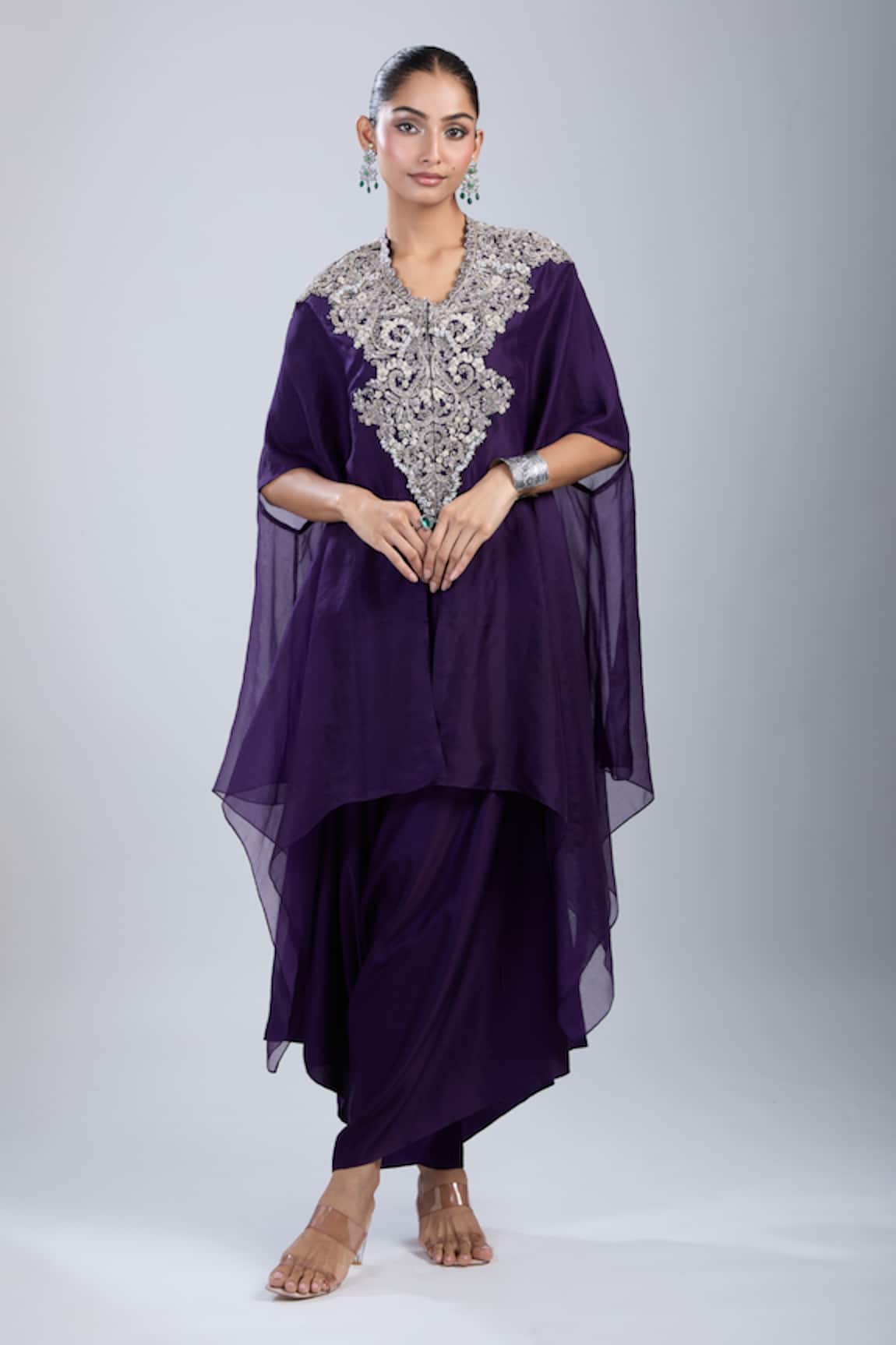Prisho Resham Embroidered Kaftan Set 