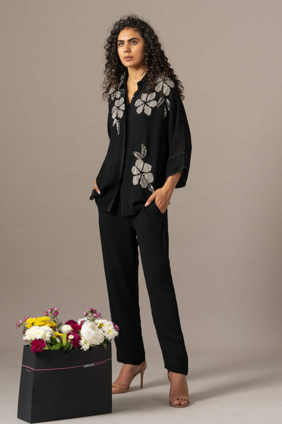Namrata Joshipura Moonflower Front Open Coord Set 