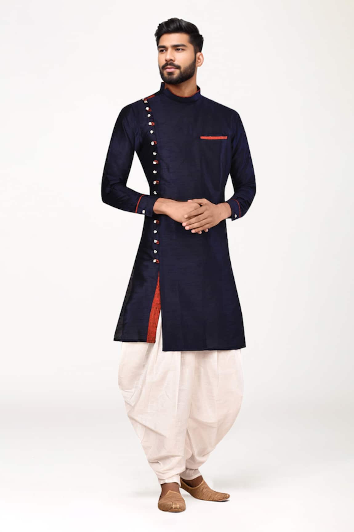 Arihant Rai Sinha Silk Kurta Pant Set 