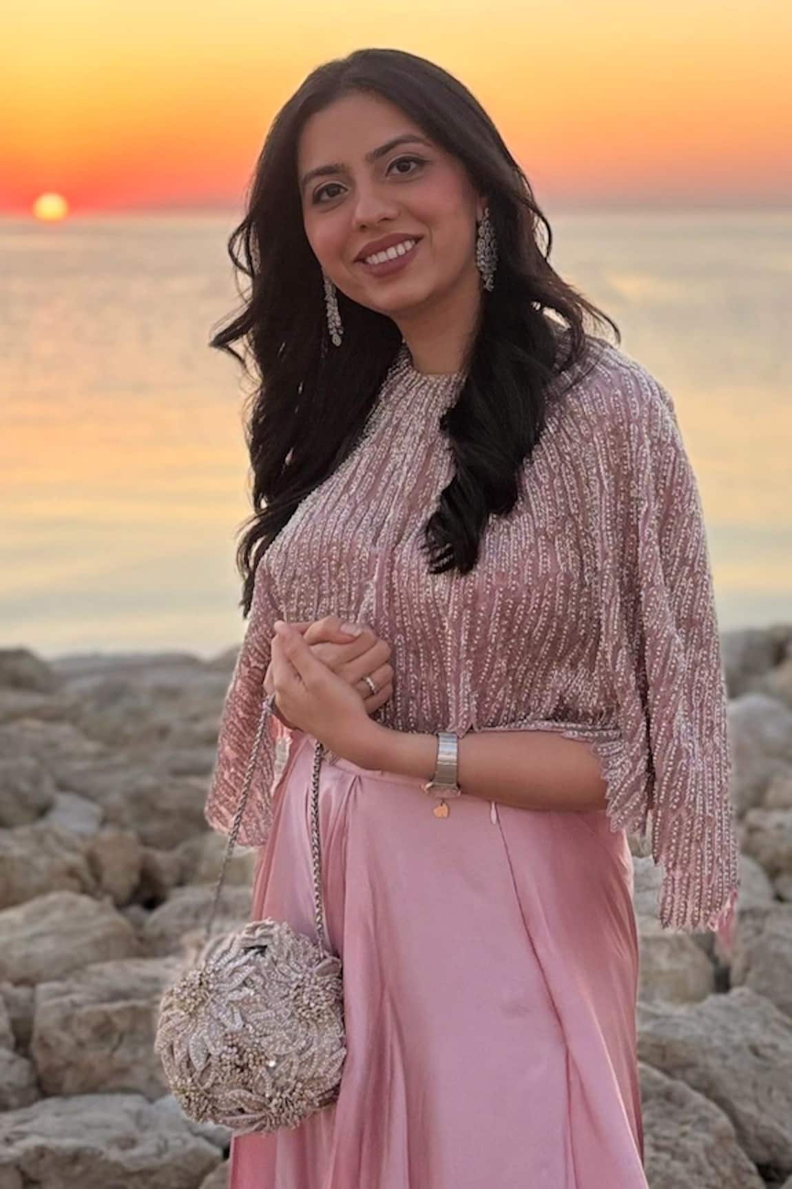 Bhavna Kumar 3D Pearl Lily Bloom Embellished Clutch