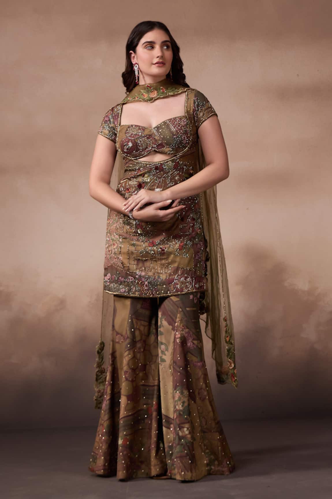 Falsa Embroidered Tunic & Sharara Set 