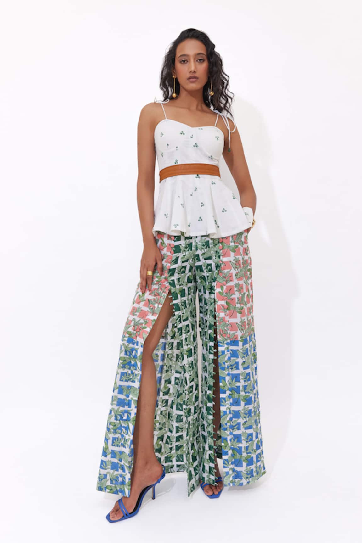 Aapro Siara Multi Coloured Block Printed Pant Set 