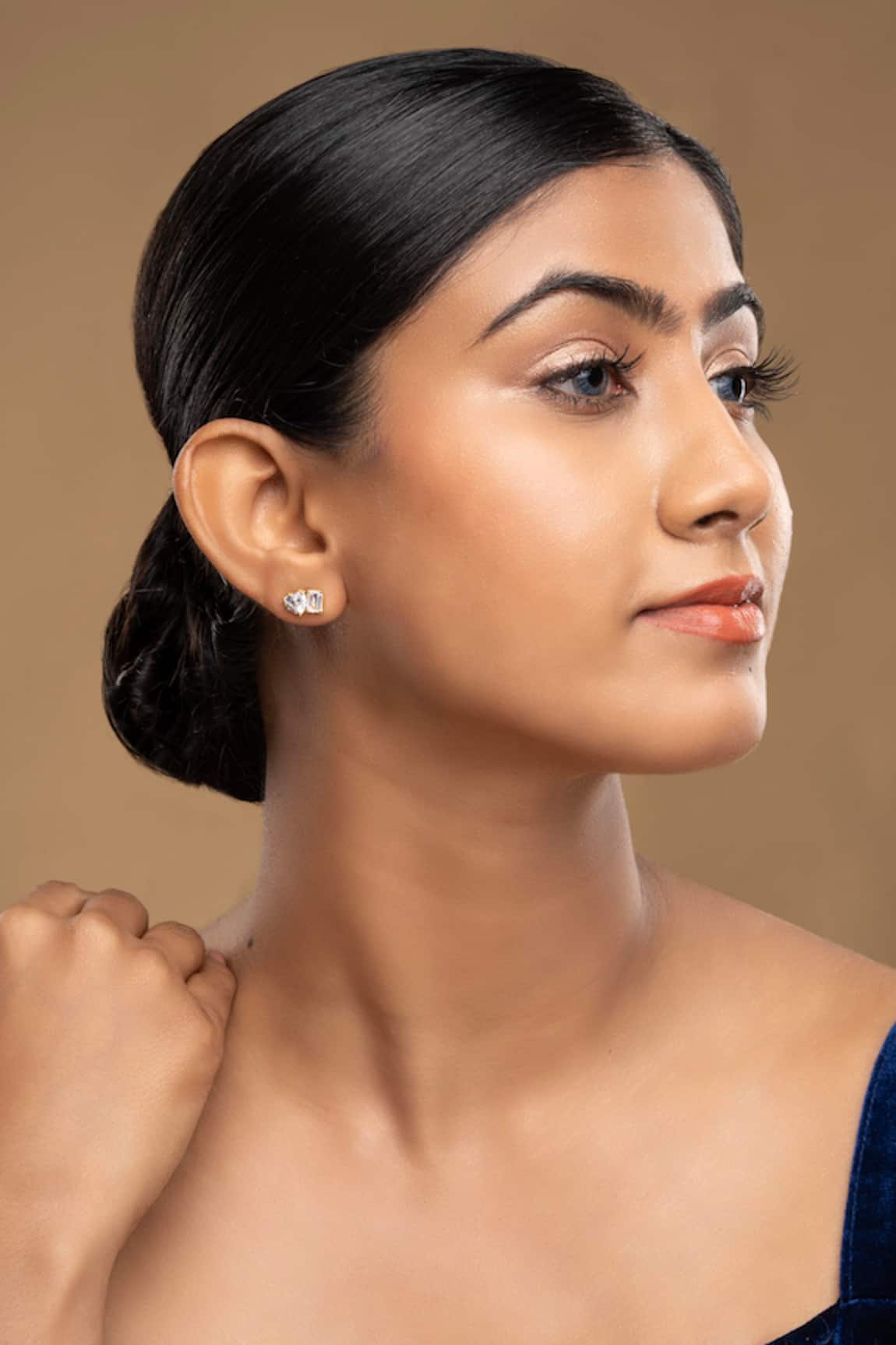 Sica Jewellery 925 Silver Emerald-Heart Studs