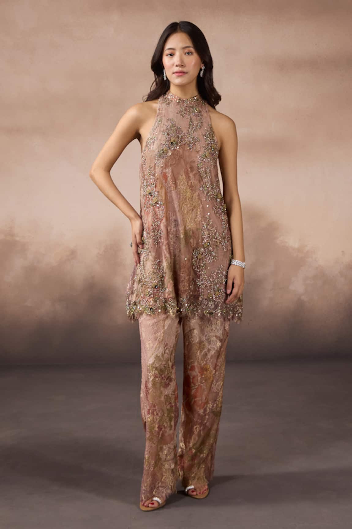 Falsa Embroidered Tunic & Pant Set 