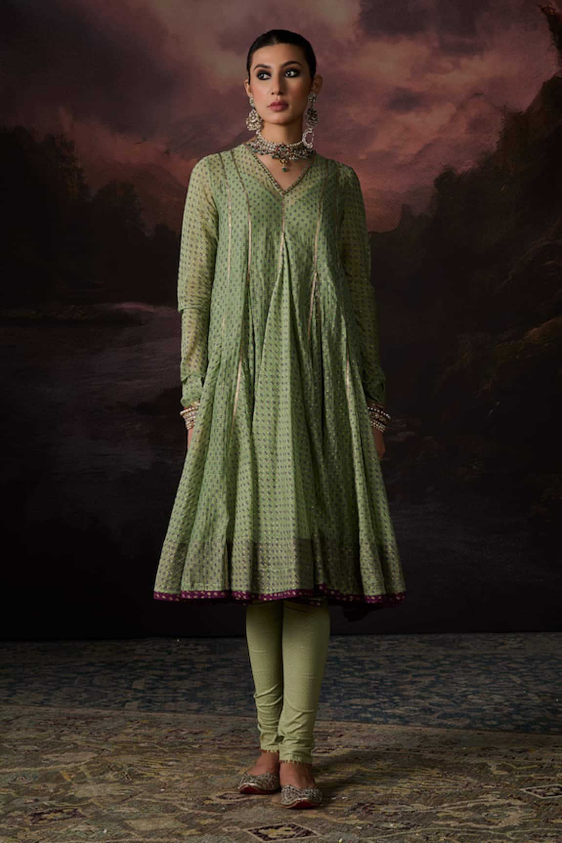 Swatti Kapoor Nina Floral Print Kurta 