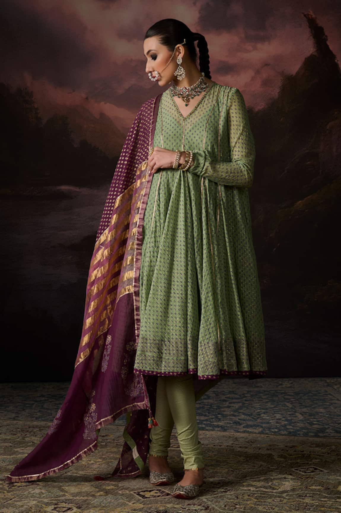 Swatti Kapoor Nina Floral Print Kurta Set 