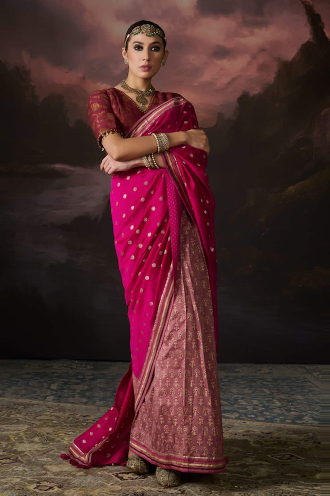 Swatti Kapoor Jasmine Floral Woven Saree 