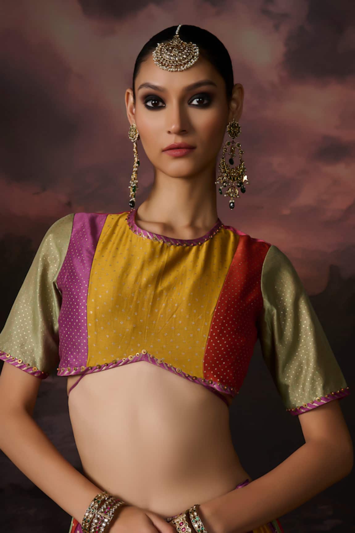 Swatti Kapoor Rubina Collorblock Blouse 