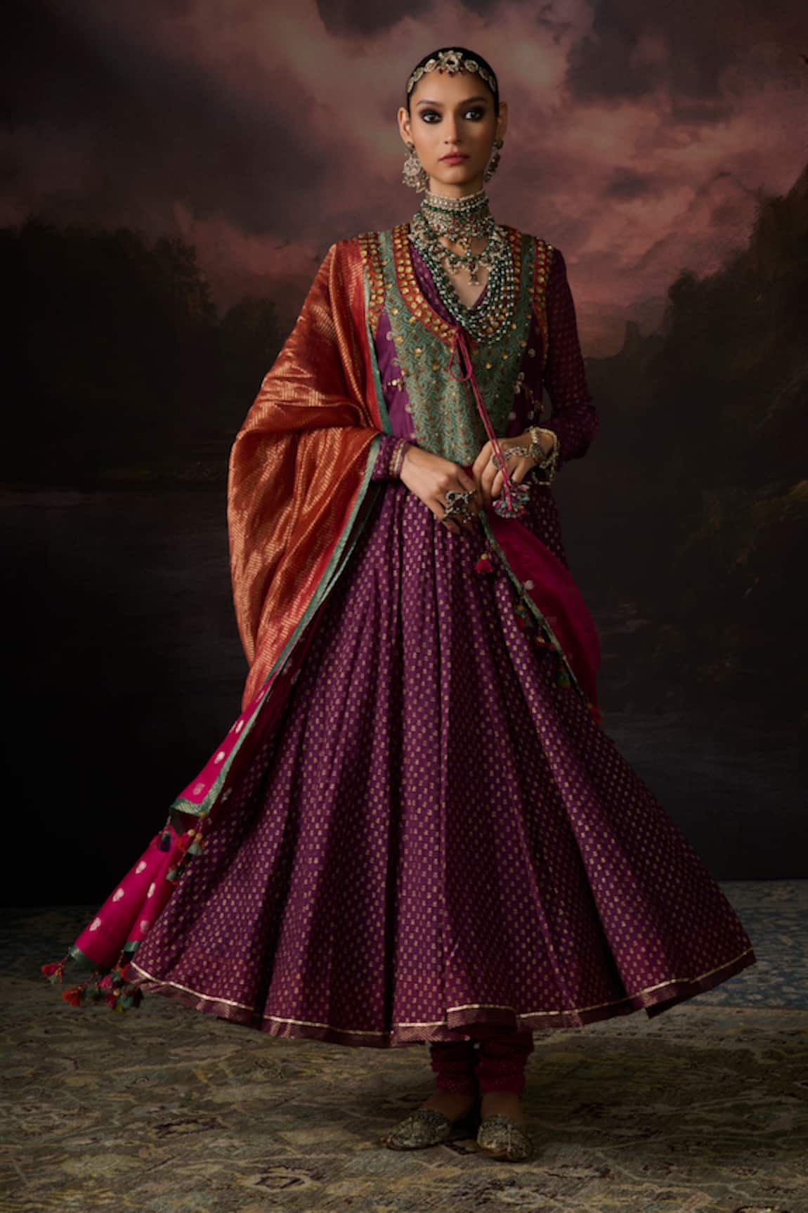 Swatti Kapoor Fiza Floral Woven Anarkali 