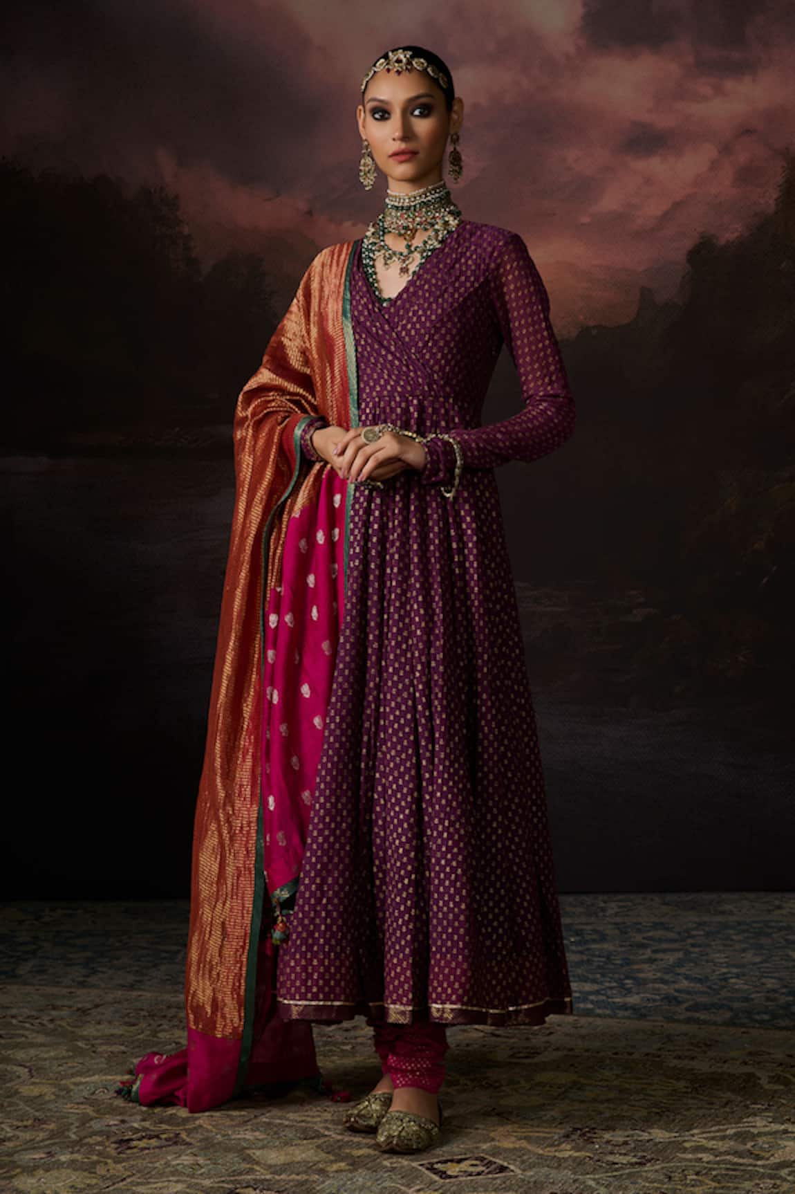 Swatti Kapoor Bushra Stripe Woven Dupatta 