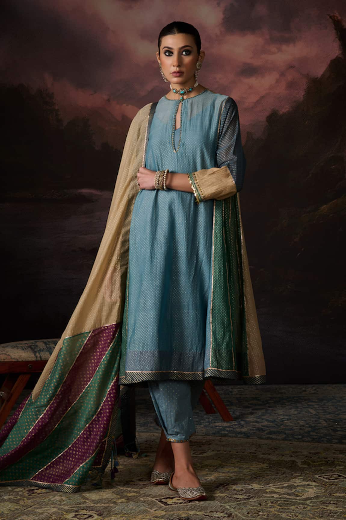Swatti Kapoor Tara Woven Kurta Set 