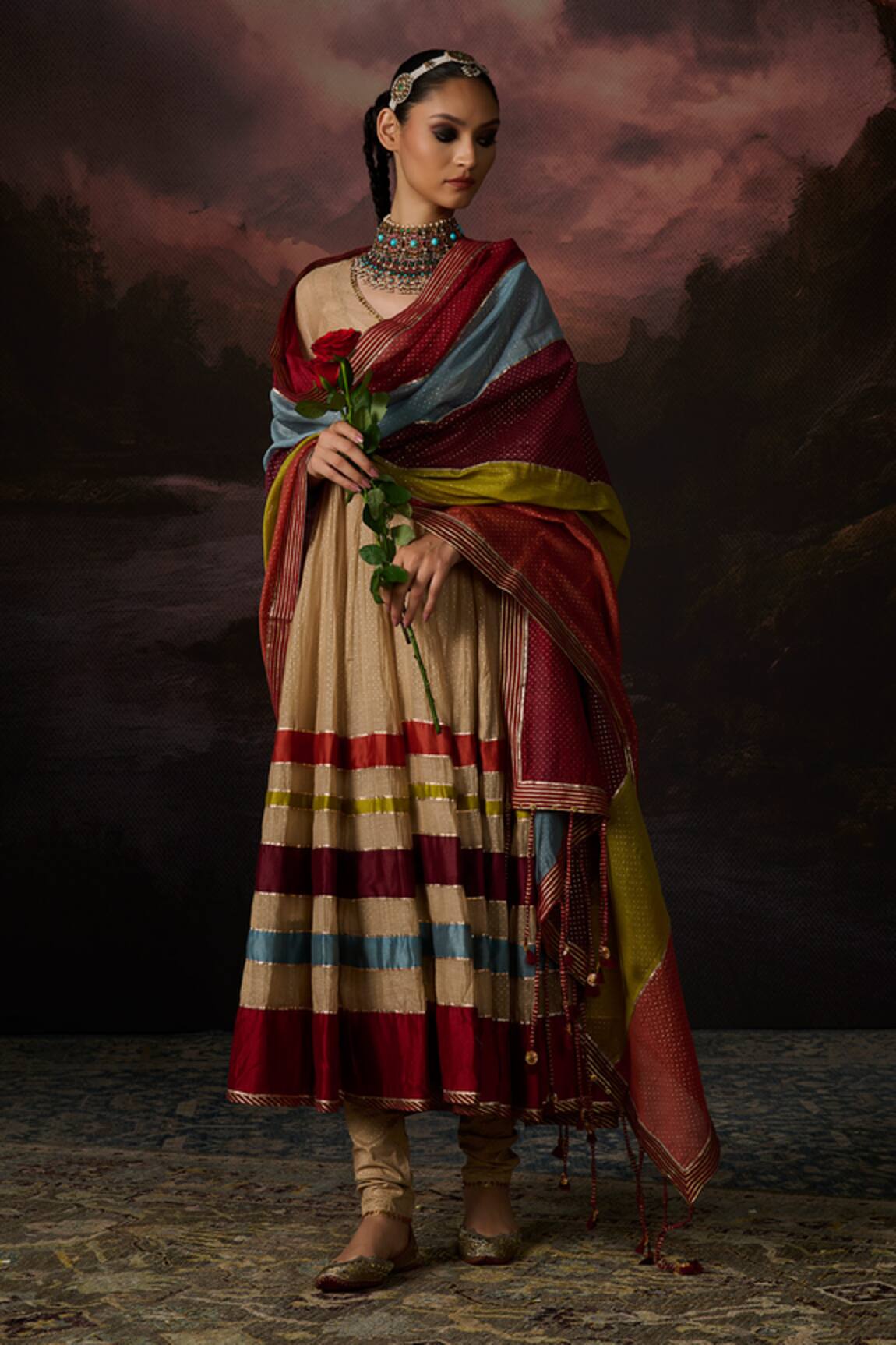 Swatti Kapoor Kabir Polka Dot Woven Dupatta 