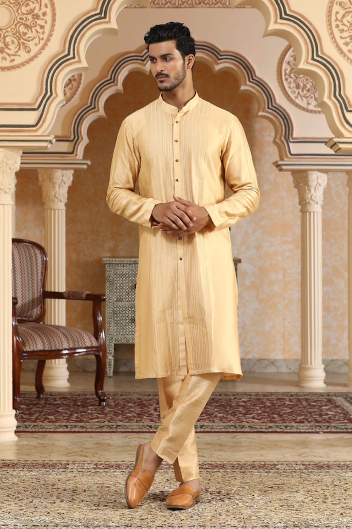 Kudrat Couture Desert Embroidered Kurta Set 