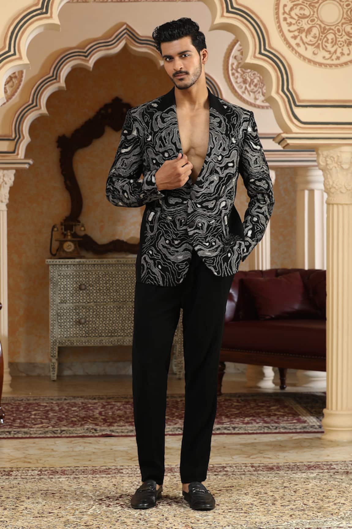 Kudrat Couture Sheersagar Embroidered Suit Set 