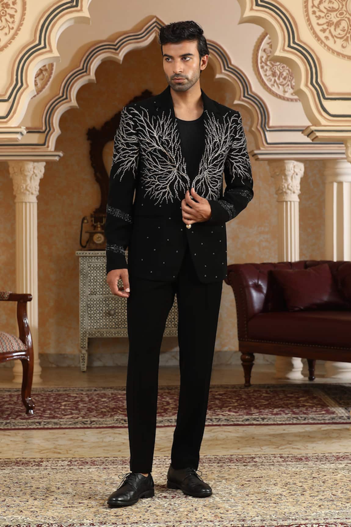 Kudrat Couture Kalpvriksha Embroidered Suit Set 