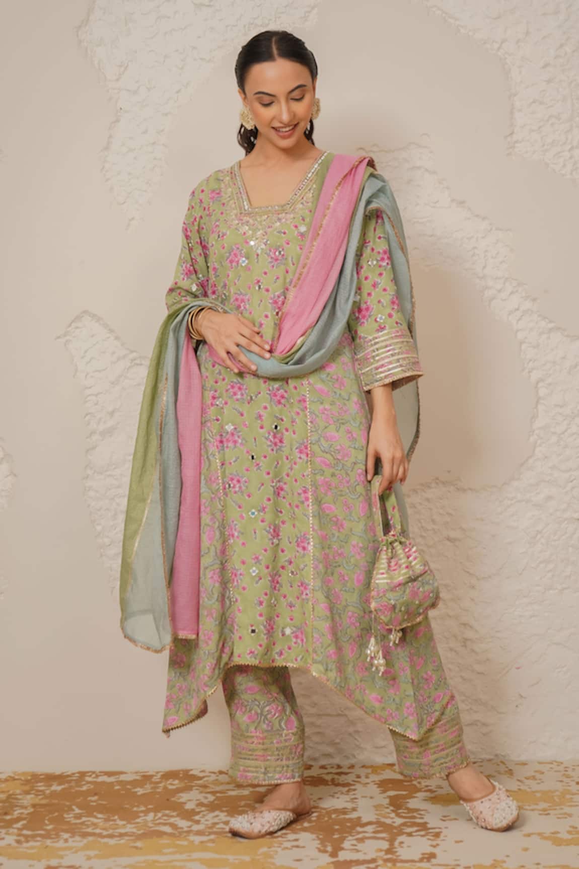 Nemaani Nayra Hand Block Print Kurta Set 