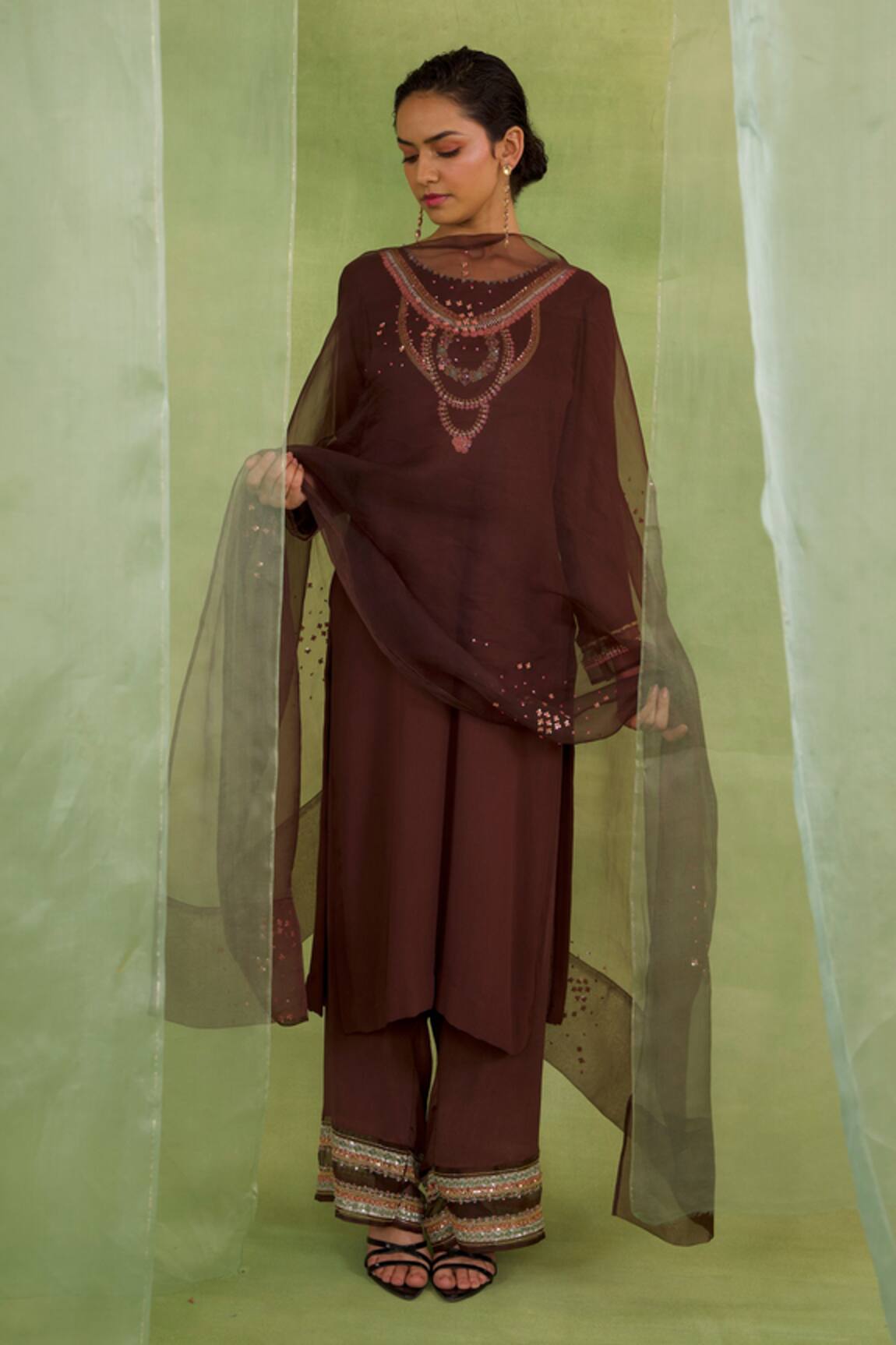 Radha Sharma Embellished Kurta Set 