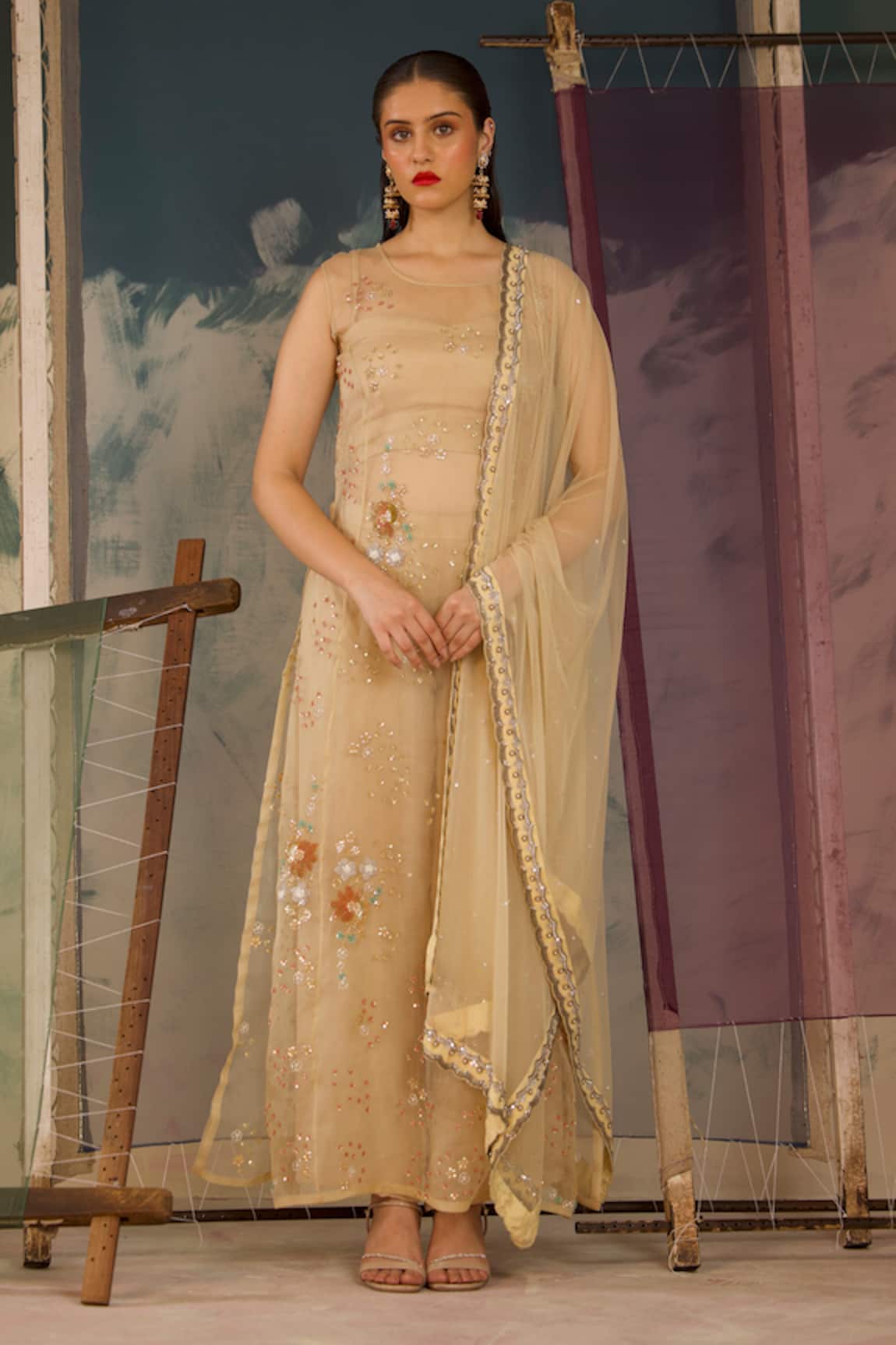 Radha Sharma Hand Embroidered Kurta Set 