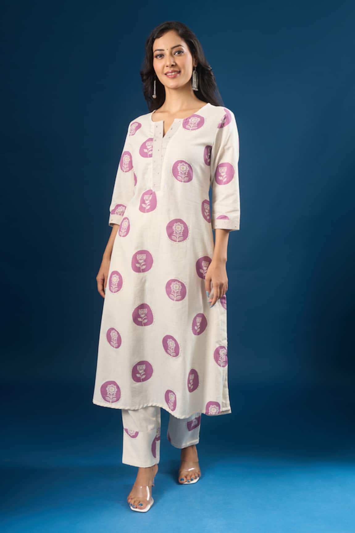 Naintara Bajaj Flower Print Kurta With Pant 