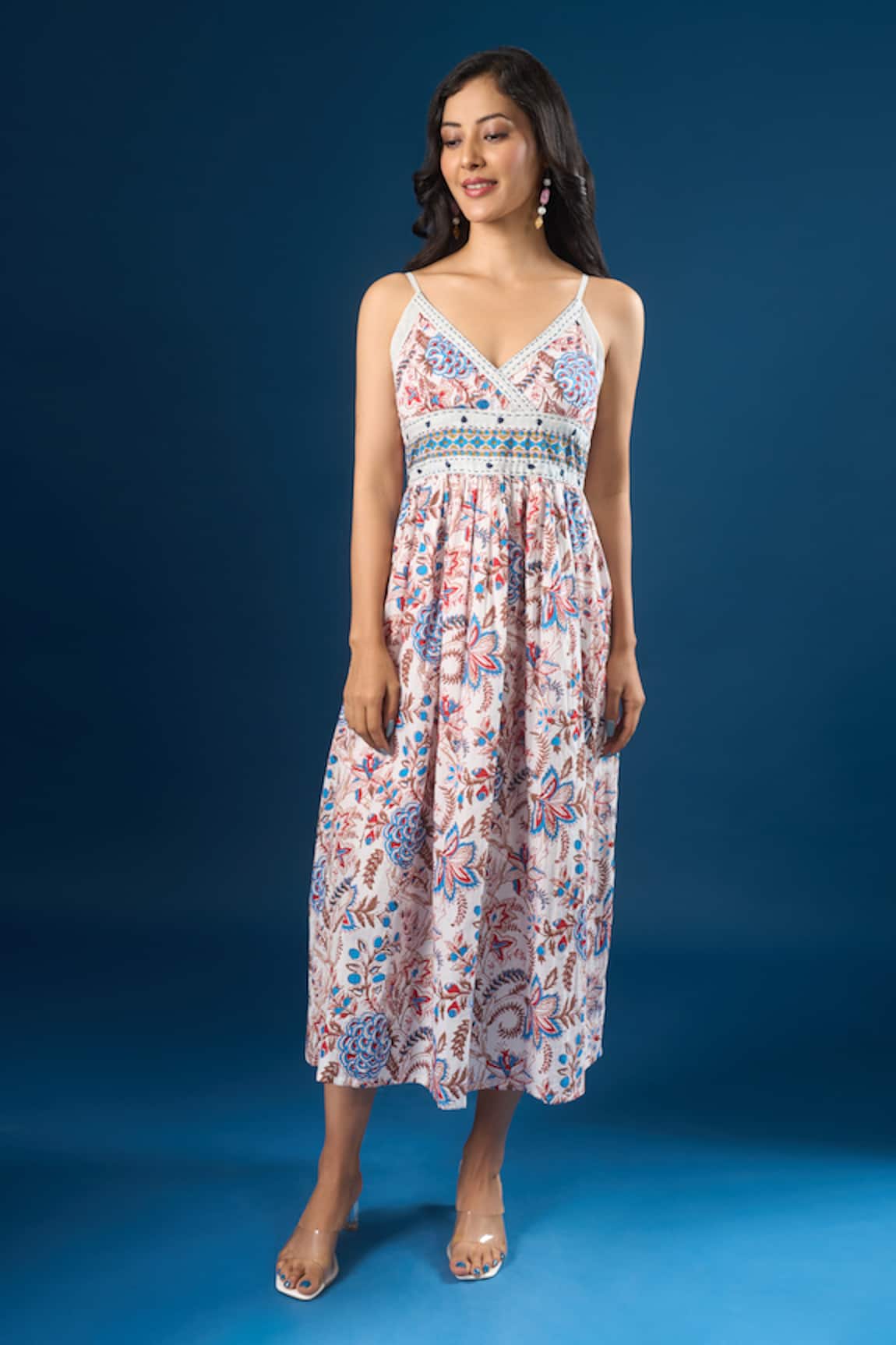 Naintara Bajaj Flower Print Dress 