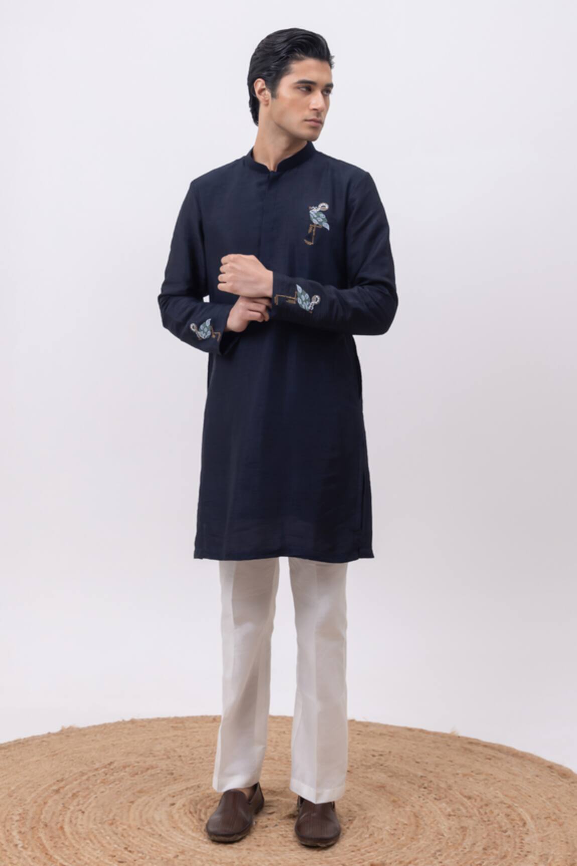 Kaka Calcutta Flamingo Kurta & Pant Set 