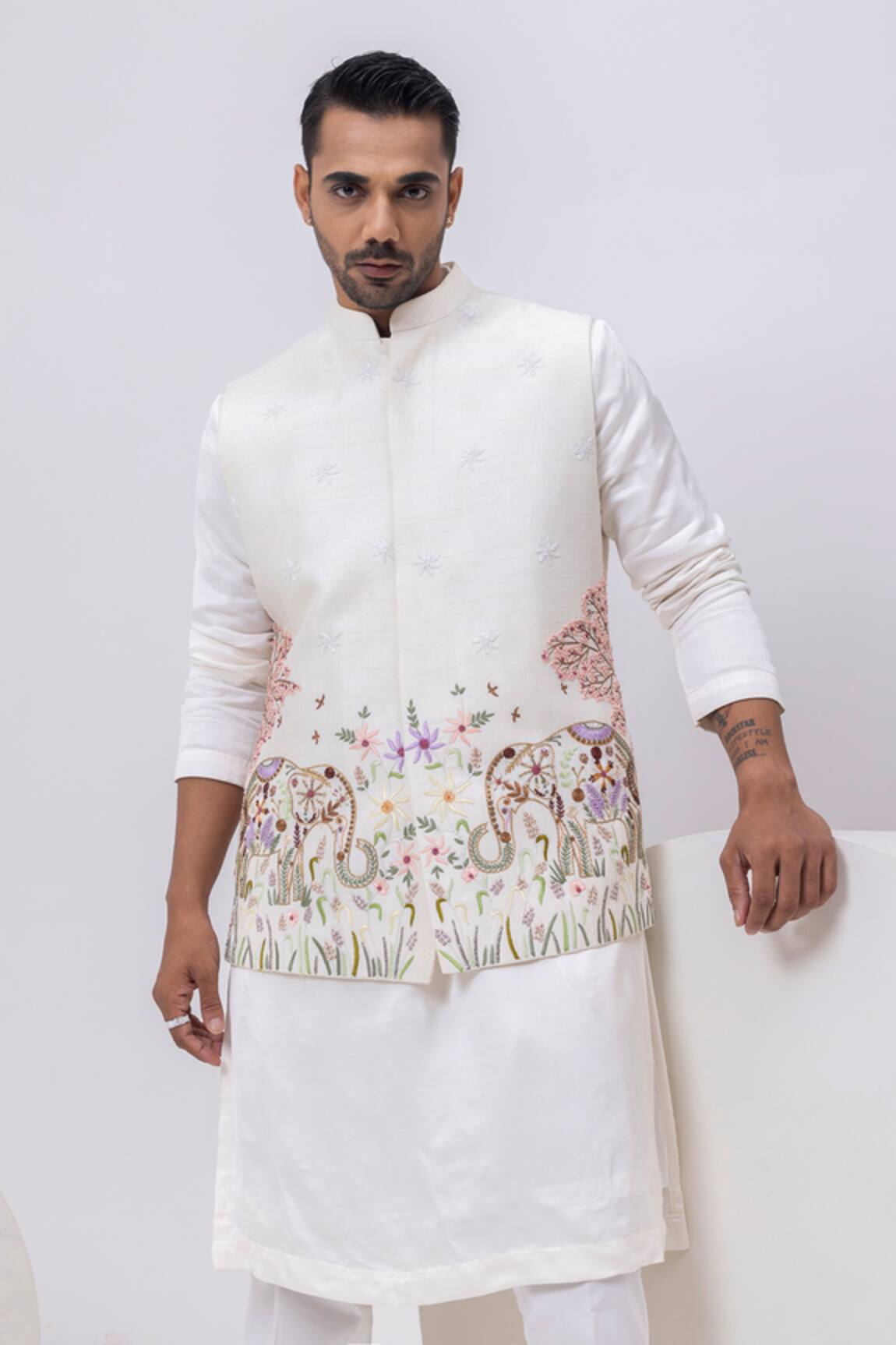 Kaka Calcutta Elephant Nehru Jacket 