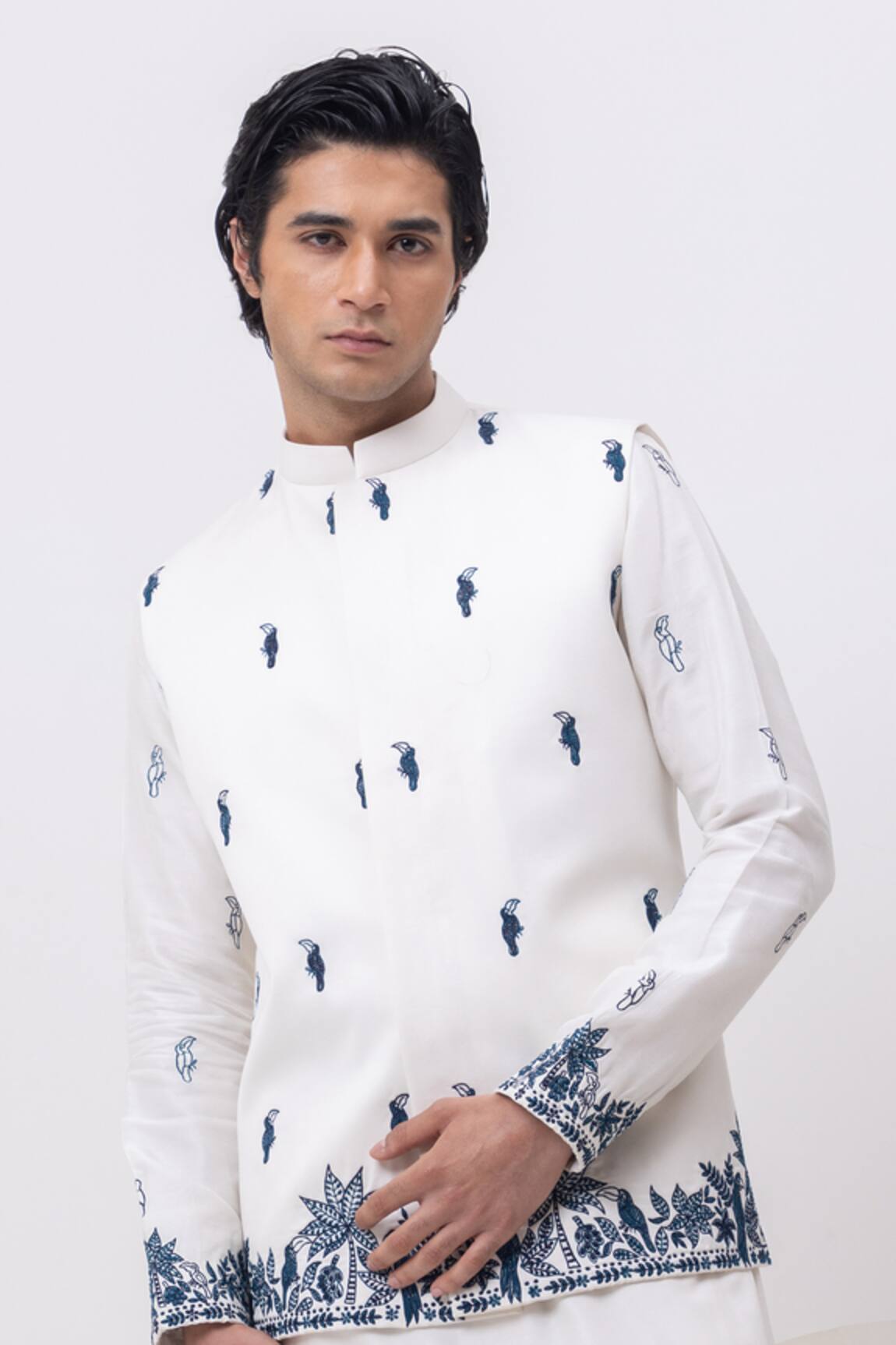Kaka Calcutta Macaw Nehru Jacket 