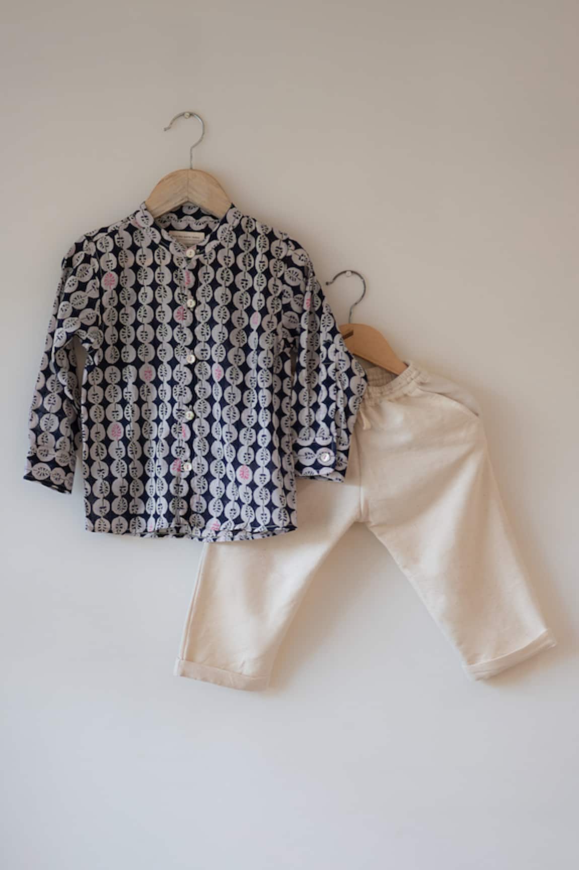 Love The World Today Lata Monstera Print Shirt & Baggy Pant Set 