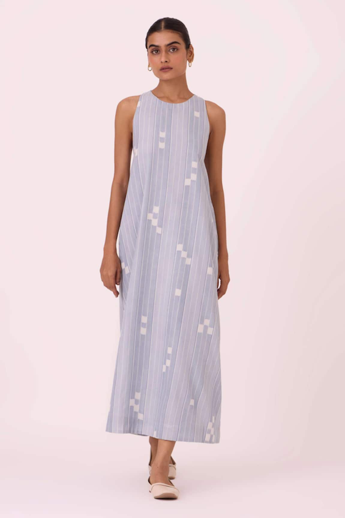 The Summer House Amaran Blue Ikat Maxi Dress 