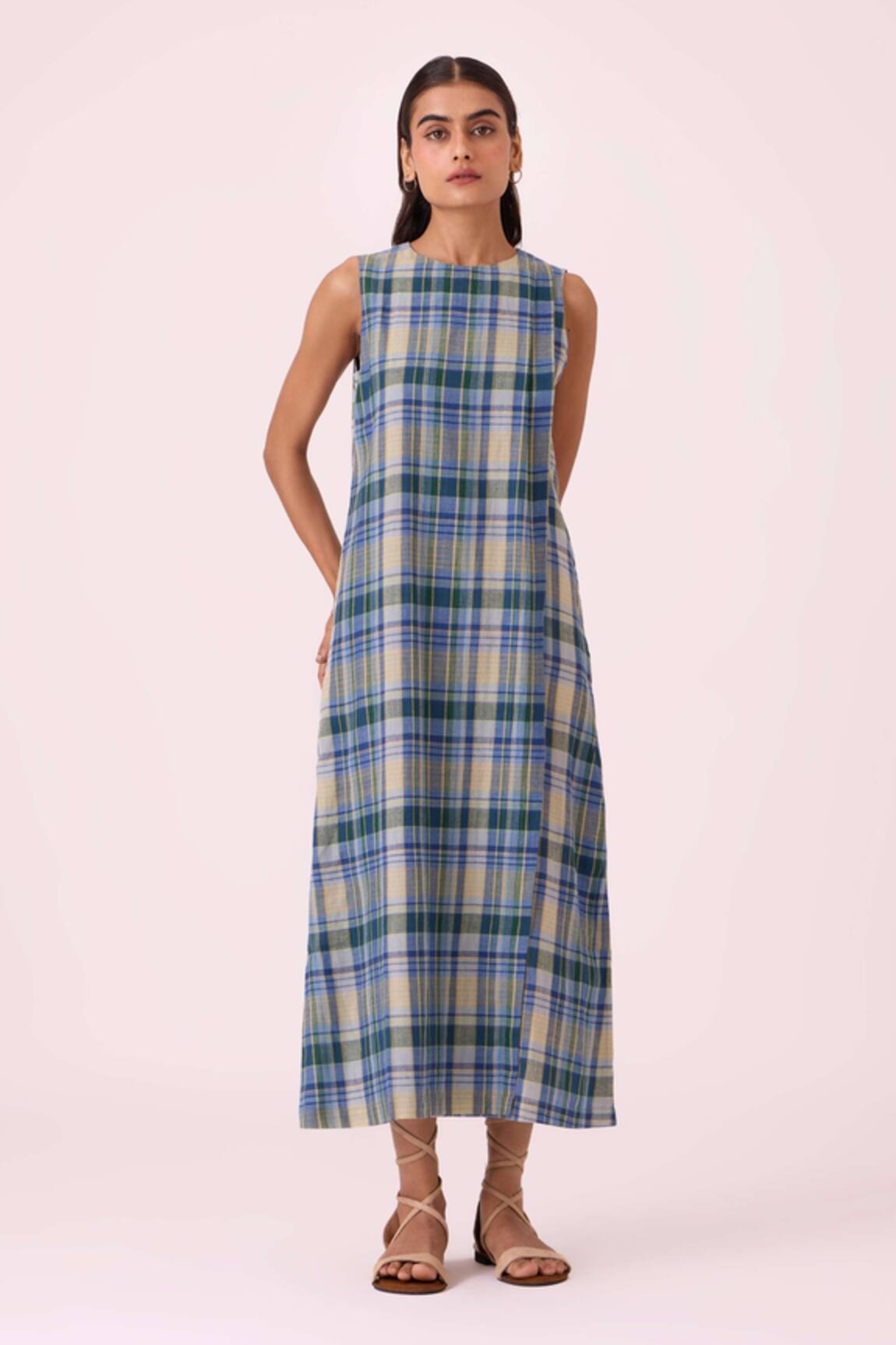 The Summer House Julia Blue Handwoven Dress