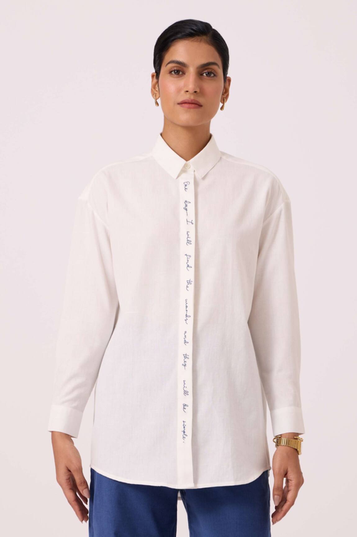 The Summer House Kerouac Handwoven Embroidered Shirt