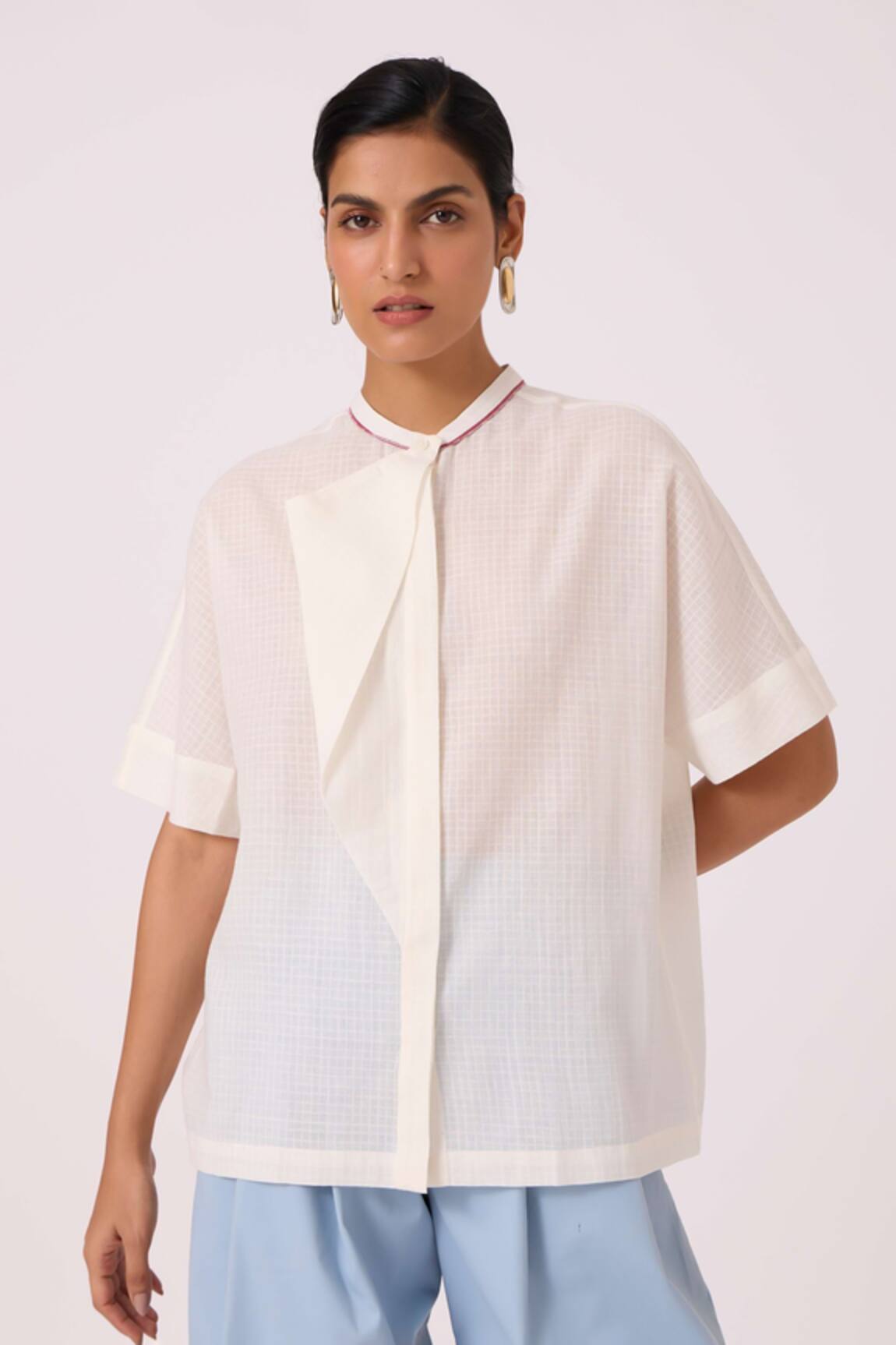 The Summer House Noah White Handwoven Top 