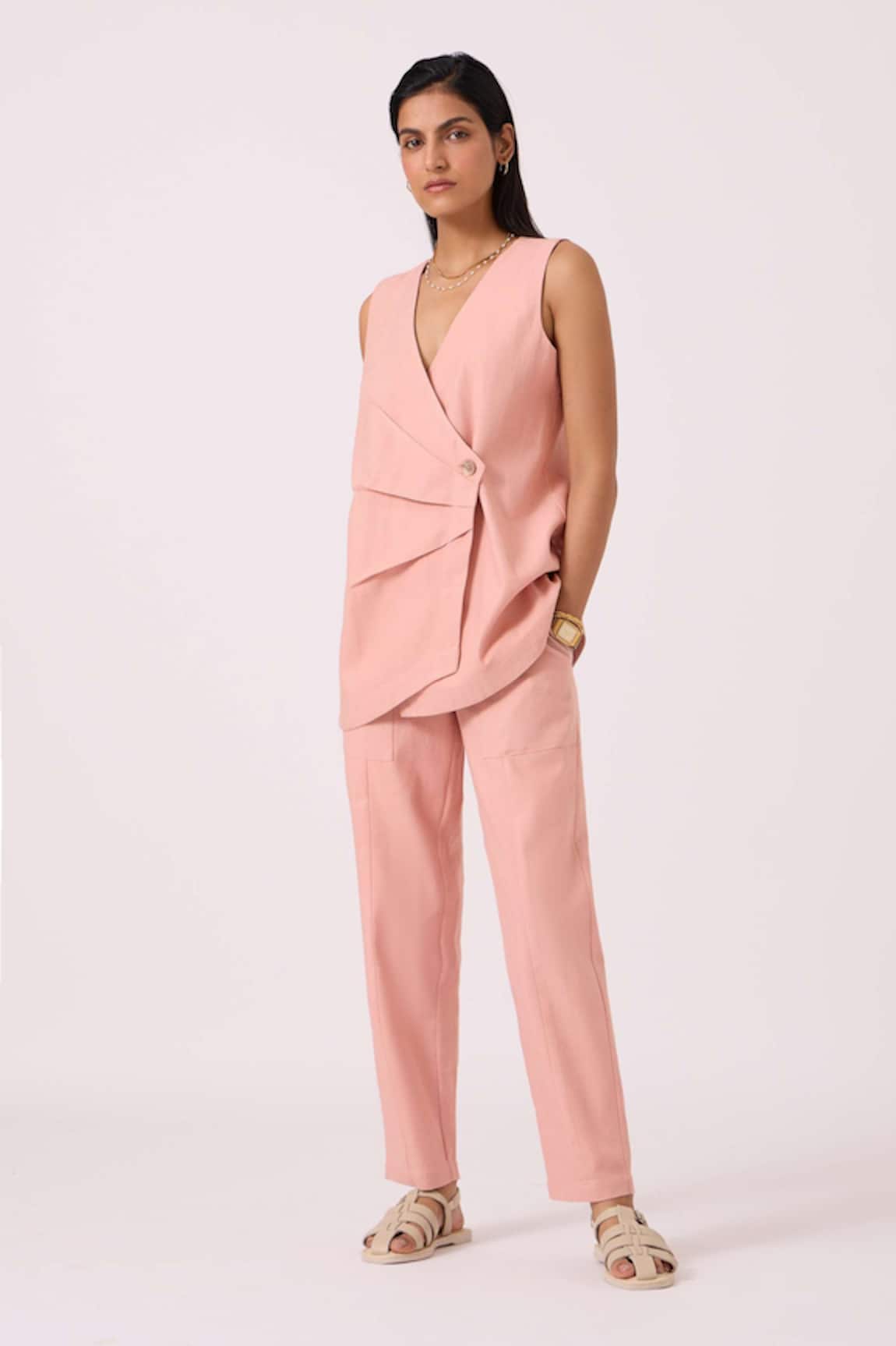 The Summer House Victory Pink Handwoven Pant 
